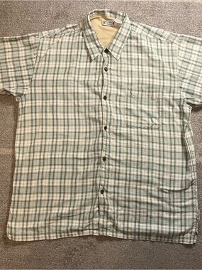Bugle Boy Plaid Short-Sleeve Button-Down Shirt 100% cotton 90s vintage Y2K